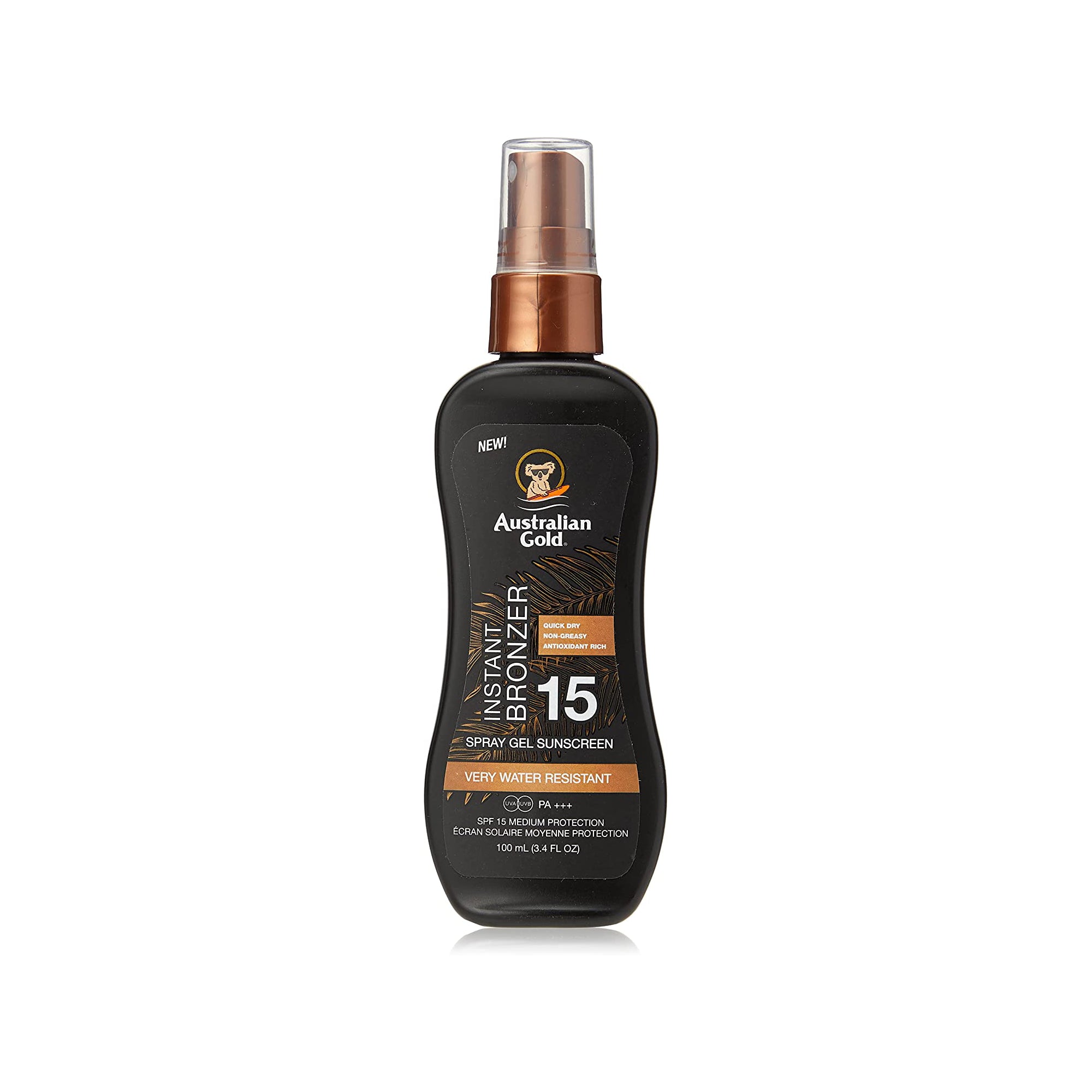 Australian Gold - Spray Gel con bronzer - SPF15